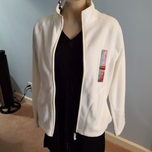 New! Merona Fleece Jacket Cream Women's Medium
